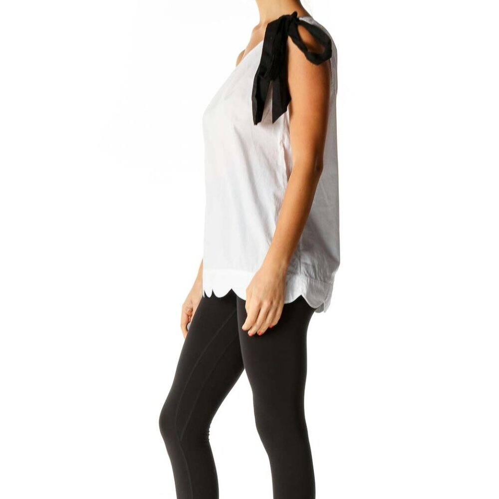 Halogen White Solid All Day Wear Blouse - Picture 2 of 3